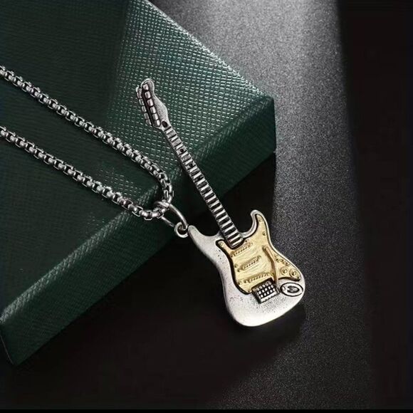 Large Guitar Rocker Necklace #737 - Picture 4 of 12